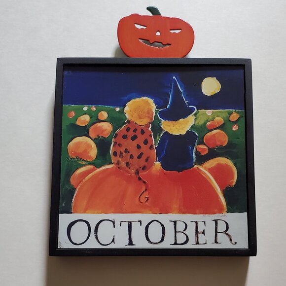 Nancy Thomas 2004 October Plaque from Children's Series (Pumpkin Patch) - Picture 1 of 8